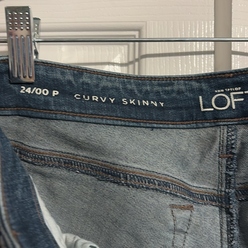 Loft curvy skinny jeans size 24 OO petite - Picture 5 of 7